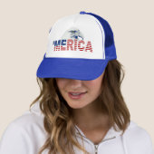 'MERICA Bald Eagle U.S. Flag Hat (blue) (In Situ)