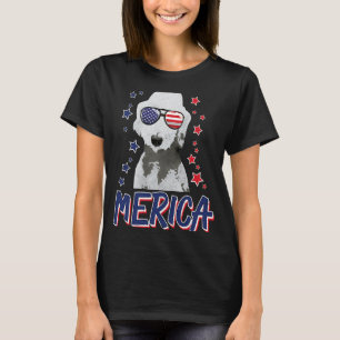 Merica Bedlington Terriers Dog 4th Of July USA T-Shirt