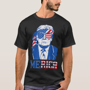 Merica Donald Trump - Funny Trump 4th Of July Amer T-Shirt