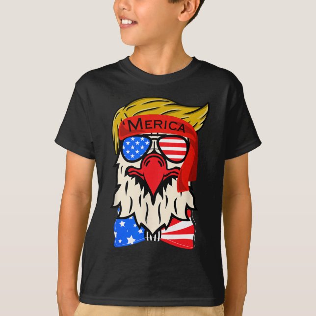 Merica Eagle 4th Of July Independence Day American T-Shirt (Front)