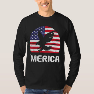 Merica Eagle American Flag Usa Patriotic Independe T-Shirt
