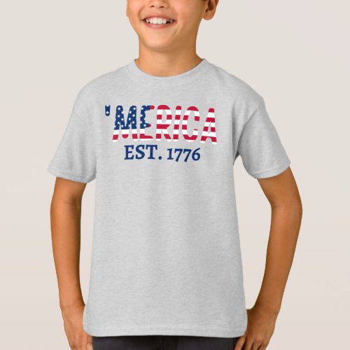 merica Est 1776 American Patriotic T_Shirt