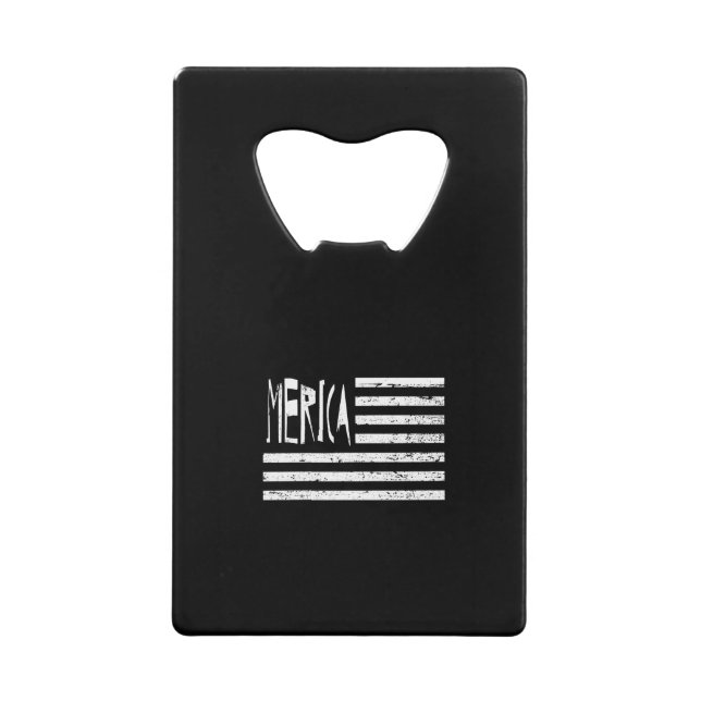 Merica Flag Credit Card Bottle Opener (Front)
