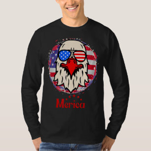 Merica Flag Eagle Glasses 3 T-Shirt