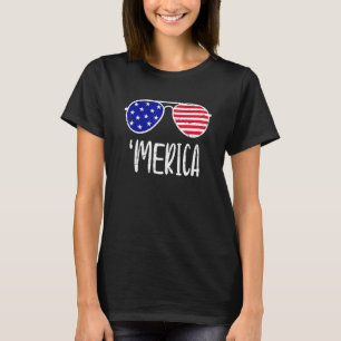 Merica Flag Sunglasses Red White Blue Patriotic 4t T-Shirt