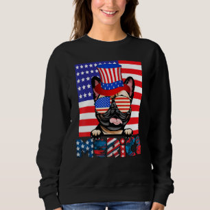 Merica French Bulldog American Flag 4th Of July Fr Sweatshirt