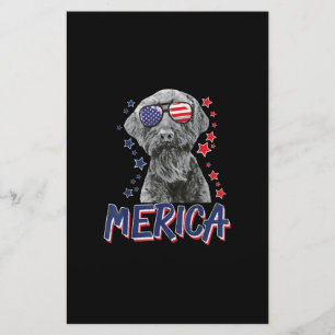 Merica giant schnauzer dog 4th of July poison Stationery