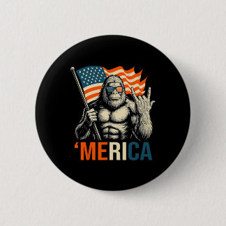‘merica Gorilla Flag Sungles Funny Patriotic Button
