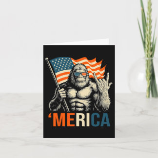 ‘merica Gorilla Flag Sungles Funny Patriotic Card