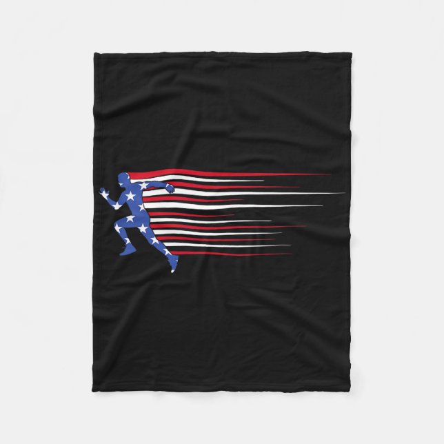 ‘merica Gorilla Flag Sungles Funny Patriotic  Fleece Blanket (Front)
