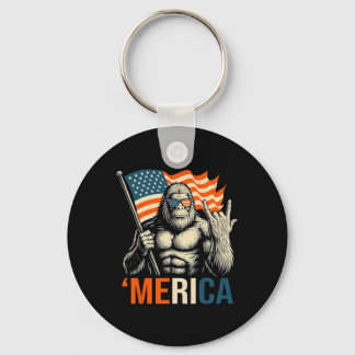 ‘merica Gorilla Flag Sungles Funny Patriotic Keychain