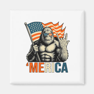 ‘merica Gorilla Flag Sungles Funny Patriotic Magnet