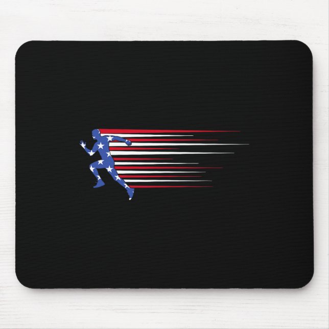 ‘merica Gorilla Flag Sungles Funny Patriotic  Mouse Pad (Front)