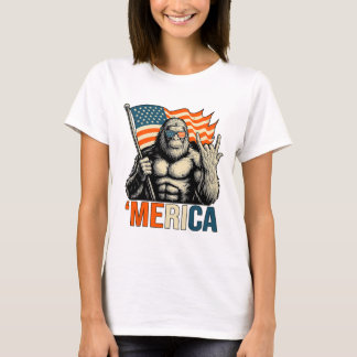 ‘merica Gorilla Flag Sungles Funny Patriotic T-Shirt