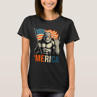 ‘merica Gorilla Flag Sungles Funny Patriotic T-Shirt