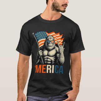 ‘merica Gorilla Flag Sungles Funny Patriotic T-Shirt