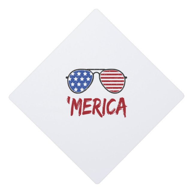 Merica Graduation Cap Topper (Front)