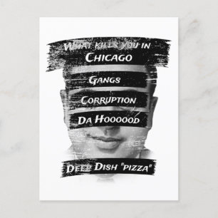 Merica Humor America USA Funny Patriotism Chicago Postcard