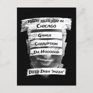 Merica Humor America USA Funny Patriotism Chicago Postcard