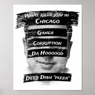 Merica Humor America USA Funny Patriotism Chicago Poster