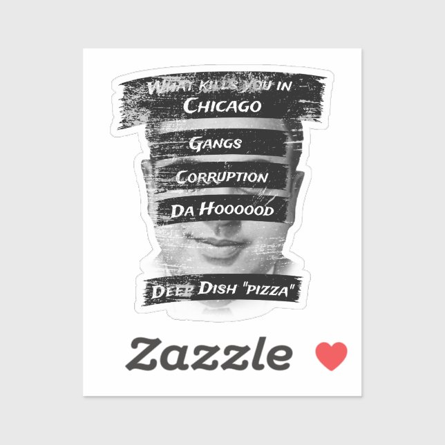Merica Humor America USA Funny Patriotism Chicago  Sticker (Sheet)