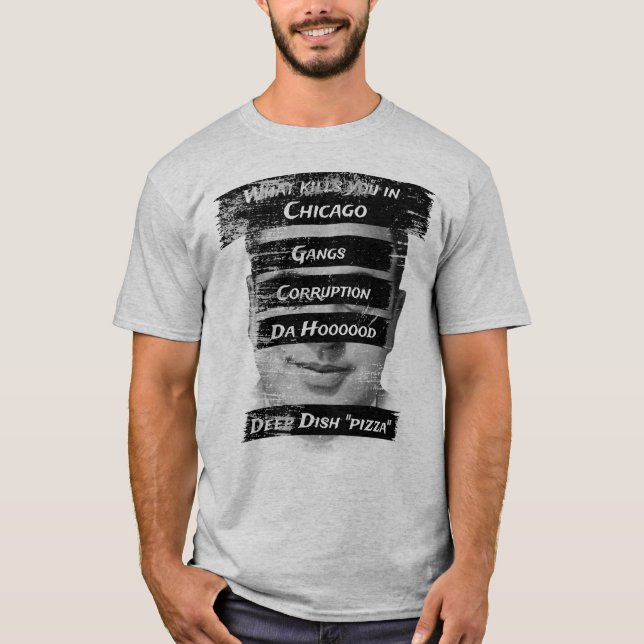 Merica Humor America USA Funny Patriotism Chicago T-Shirt (Front)