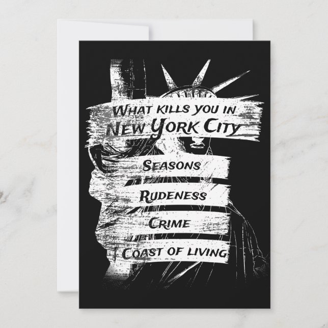 Merica Humor America USA Funny Patriotism New York Invitation (Front)