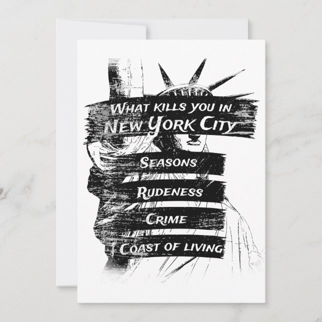 Merica Humor America USA Funny Patriotism New York Invitation (Front)
