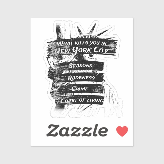 Merica Humor America USA Funny Patriotism New York Sticker (Sheet)