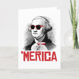 Merica Humor: George Washington 'Merican Party Card