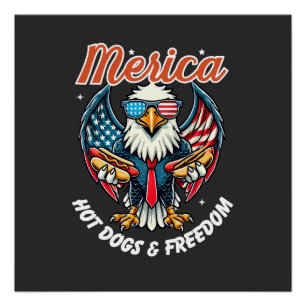 Merica Mullet Eagle Shirt   Shirt For 4Th Of July  Poster