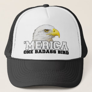 'MERICA One Badass Bird Trucker Hat