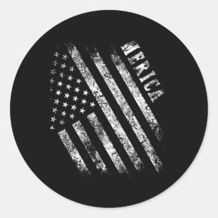 Merica Patriot American Flag Usa 4th Of July Gifts Classic Round Sticker