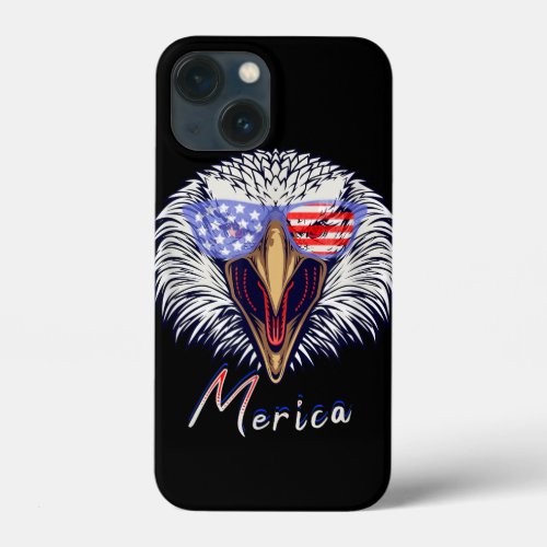 Merica Patriotic Eagle design iPhone 13 Mini Case