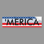 'MERICA Patriotic USA Bumper Sticker