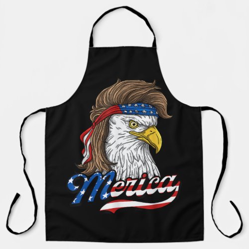 Merica _ Patriotic USA Eagle Of Freedom _ 4th of J Apron