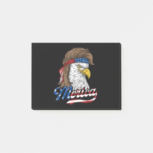 Merica _ Patriotic USA Eagle Of Freedom _ 4th of J Post_it Notes