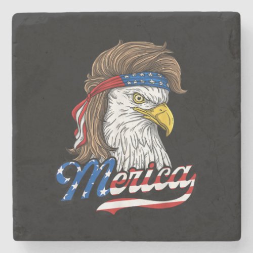 Merica _ Patriotic USA Eagle Of Freedom _ 4th of J Stone Coaster