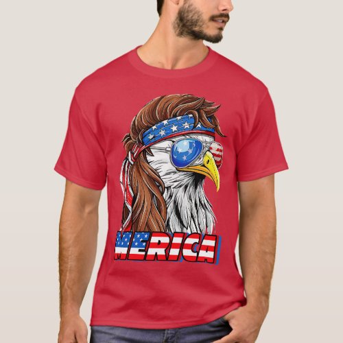 Merica Patriotic USA Eagle Of Freedom 4th of July T_Shirt