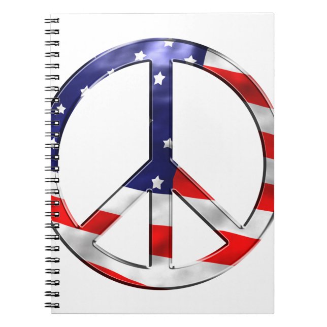 merica peace sign notebook (Front)