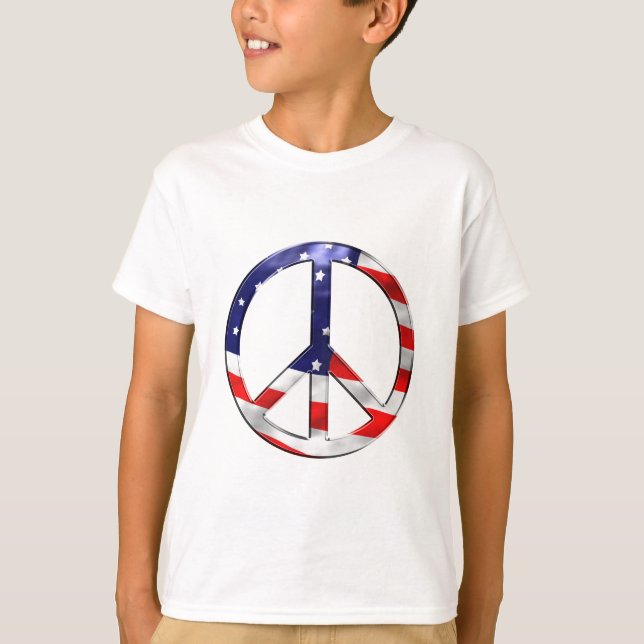 merica peace sign T-Shirt (Front)