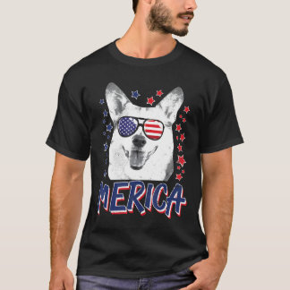 Merica Pembroke Welsh Corgi Dog 4th Of July Usa T-Shirt
