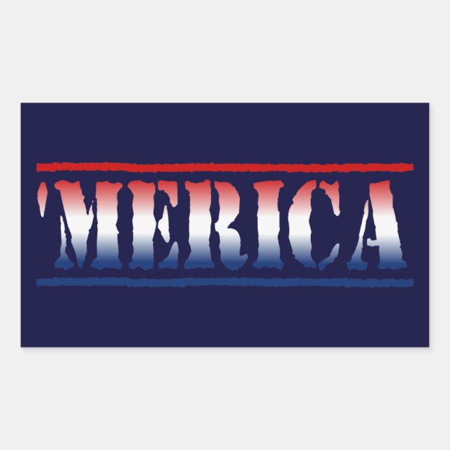 'MERICA Red White & Blue Stickers (6/sheet) (Front)