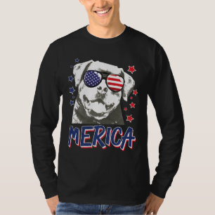Merica Rottweilers Dog 4th Of July Usa Gift Premiu T-Shirt