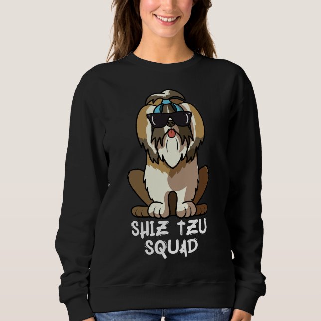 Merica Shih Tzu Dog Mom Dog Dad Love R Sweatshirt (Front)