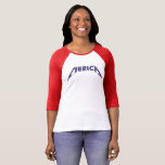 'Merica Shirt in Band Font - Blue with White Stars