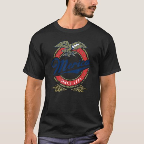 Merica Since 1776 4th of July  Redneck Eagle Mulle T_Shirt