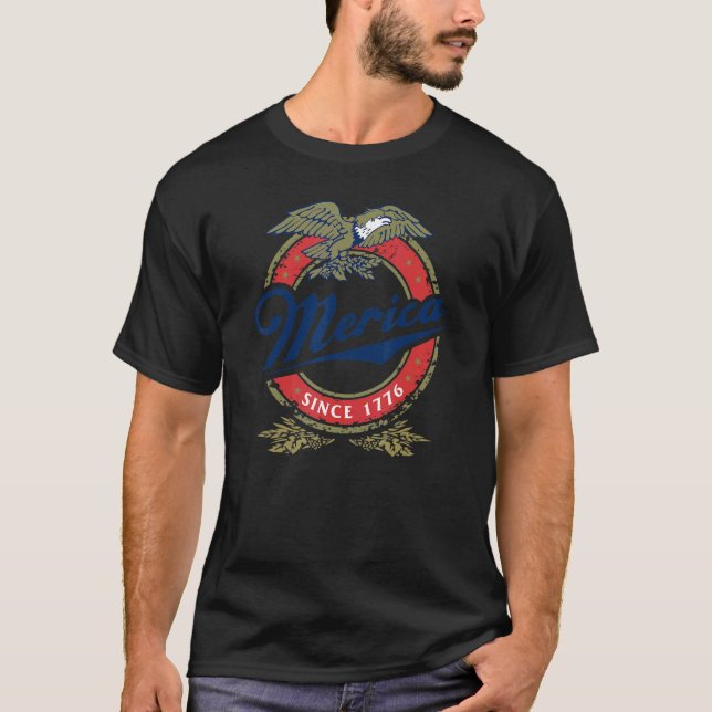 Merica Since 1776 4th of July  Redneck Eagle Mulle T-Shirt (Front)