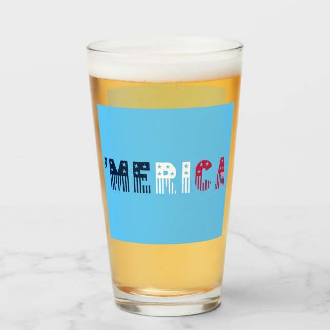 'Merica Stars + Stripes Glass (Back Filled)