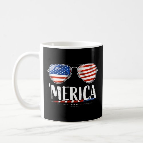 Merica Sunglasses American Flag Usa 4Th Of July Me Coffee Mug